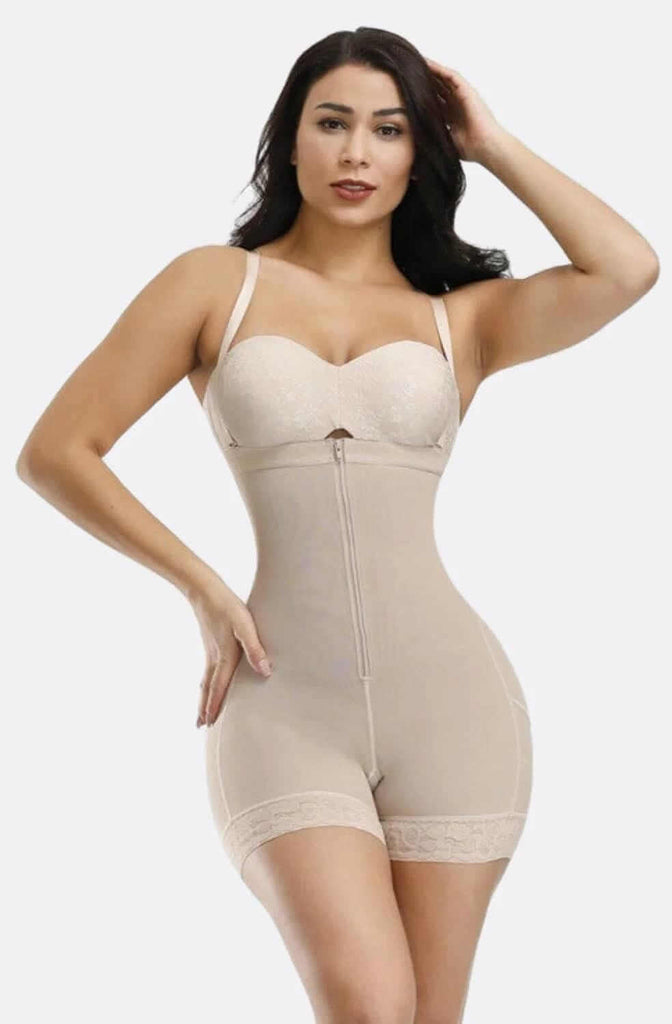 Adjustable Straps Under Bust Crotchless Tummy Control Body Shaper